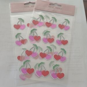 Cherry Heart Stickers PAPER SOURCE